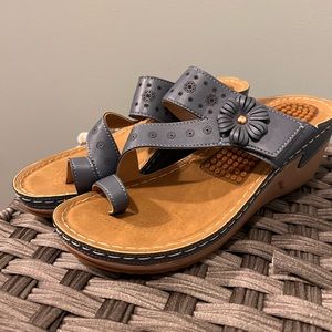 Women’s Blue Wedge Sandal